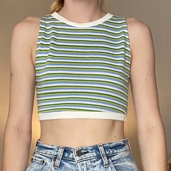 Zara Tops - NWOT Striped Zara Crop Top